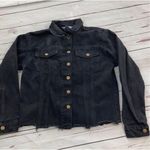 Say What? Say What ? Embroidered Floral Denim Jacket Size Small Photo 9