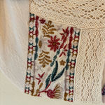 Knox Rose Size S Cream Floral Embroidered Lace Eyelet Peasant Blouse Top Rayon Photo 3