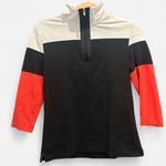 Ralph Lauren Sport Colorblock Quarter Zip Top Medium Preppy Equestrian Classic Black Photo 1