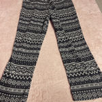 Old Navy  Women's Wide Leg PJ Size XXL Black White Tribal Aztec I0205 Photo 0