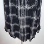 Matilda Jane Good Hart Black and White Plaid Button Down Tunic Shirt Size Small Photo 4