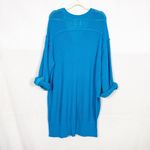 Free People X We The Free Firefly Henley Tunic Sweater Surf Blue Cotton Beach Photo 3