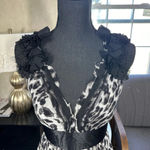 BCBGMAXAZRIA NWT  100% Silk Monse Evening Maxi Dress Sleeveless Animal Print 4 Photo 3