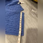 Gap NWT  Blue Cable Knit Lambs Wool Long Wide Chunky Scarf Photo 2