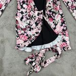Bardot NWT  Floral Mini Dress Ruffle Samara Rose‎ Party Cocktail Black Pink S Photo 14