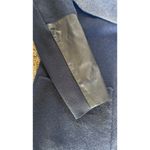 BCBGMAXAZRIA Wool Blend Open Front Coat with Leather Sleeve Detail Size S Photo 8