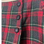 A Byer A. Byer California Vintage‎ Plaid Mini Skirt Button Front Red Green Grey Size 5 Photo 3