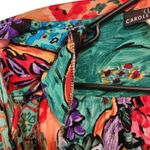 Carole Little Multicolor Vibrant Open Front Crinkle Y2K Hippie Cardigan Size 8 Photo 7