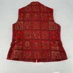The Territory Ahead  Women's Patterned Tapestry Zip-Up Vest Red Size 6‎ Western Photo 10