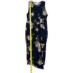Nine Britton  Women's XL Blue Floral Abigail Brushed Knit Fitted Midi Dress Photo 9