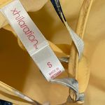 Xhilaration NEW  Yellow Gray Romantic Floral Strappy Off the Shoulder Jumpsuit Photo 5