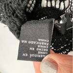 Forever 21 Black Sheer Lace Top Medium Gothic Romantic Scalloped Hem Night-Out Layering Photo 4