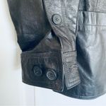 90s Vintage Women's Oversized Black Leather Jacket Size L Photo 7