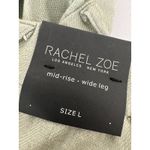 Rachel Zoe  Womens Large Wide Leg Crop Pants Green Mid Rise Pull On Coastal Flowy Photo 5