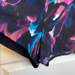 Lucca Couture  Navy Blue Floral V-Neck Romper Sheer Sleeves Size Small EUC #5858 Photo 3