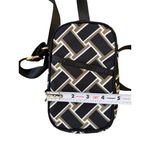 Diane Von Furstenberg DVF  Black Brown Woven Print Crossbody Bag Photo 1