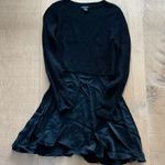 Club Monaco  Black Long Sleeve Silky Sweater Dress Photo 3