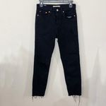 Levi's Levi’s premium wedgie Icon high rise distressed ankle jeans black desert size 25 Photo 24
