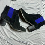 Sperry ‎ Black Suede Heeled Ankle Boots Photo 4