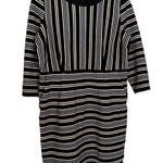 Lands' End  Womens Blue‎ White Striped Long Sleeve Sheath Dress Photo 0