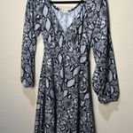 Rebdolls Snake Print Babydoll Long Sleeve Dress Size L Photo 1