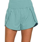 Zenana Outfitters High Waisted‎ Zippered Back Pocket Running Shorts Photo 0