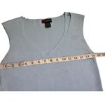 Sandra King Medium Light Blue Sleeveless Sweater Vest 55i Photo 4