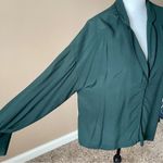 ZARA  | Hunter Green Lounge Inspired Blouse Sz L Photo 4