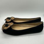 Kate Spade New York Black/Tan Suede Flower Ballet Flats Shoes **Size 6.5** ๐ธ๐ธ Photo 3