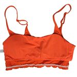Aerie Textured Orange Scoop Neck Bikini Top M NWT Photo 4