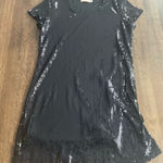 Anthropologie Tulle Black Sequin Dress Photo 0
