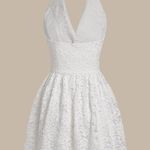 Rihoas White Lace Collared Sleeveless Mini Dress Size M Photo 6