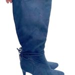 Covington Womens Gabrielle Navy Blue Faux Suede Stiletto Heel Tall Boots 6.5M Photo 0
