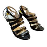 Michael Kors  Black Patent Leather Strappy Heels Size 9 Photo 1