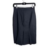 Max Mara Grey Straight Skirt Ruffle Back Sz. 4 Photo 1