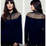 Free People  Navy Blue On The Island Top Small Photo 1