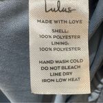 Lulus Divine Muse Slate Blue Wide-Leg Chiffon Jumpsuit size Large NWT Photo 8