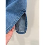 Vintage Monique Fashions Embroidered Denim Popover Top Size L Floral Teacher USA Blue Size L Photo 6