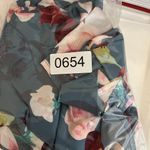 Belle & Sky Blouse Top Women 2XL Blue Floral Boat Neck Cold Shoulder Long Sleeve Size 2X Photo 8