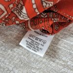 Anthropologie Love Sam Kamala Top Womens L Orange Paisley Peasant Sheer New Photo 5