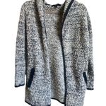 Forever 21 Gray Knit Open Cardigan with Pockets and Hood. Size Small. Photo 0