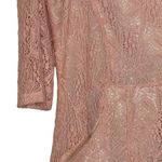 Maeve Anthropologie Dress Size Large Pink Lace Cotton Blend Lined Womens Photo 3