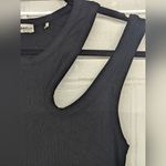 Sandro RTR sz 38 US 6 Dual-Material Midi Dress black silky sweater cut out Photo 6