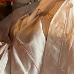 Chico's Chico’s Size 3 (Flaw) Light Pastel Pink Jacket Long Sleeve 3 Button Ruffle Front Photo 11