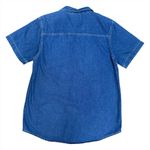 Vintage Bobbie Brooks Denim Shirt Womens M Embroidered Tropical Cotton Button Up Blue Size M Photo 2