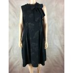 Robbie Bee Black & Bronze Floral Tie-neck Dress 1X Photo 2