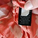 Simply Vera  Vera Wang Coral Floral Chiffon Belted Ruffles Midi Dress Size Medium Photo 7