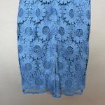 Talbots  Dress Sunflower Lace Sheath Short Sleeve Cornflower Blue Size 6 Feminine Photo 11