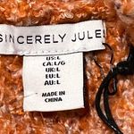 Sincerely Jules Orange Cropped Sweater Size L Mock Turtleneck Cozy Fall Size L Photo 4