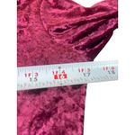 Crushed Velvet Maxi Dress Burgundy Deep VNeck Button Front Gold Sparkle Lining S Photo 8